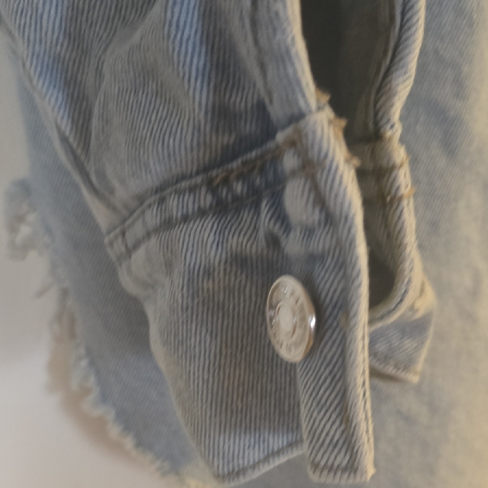 Denim Button-Up Jacket - image 6